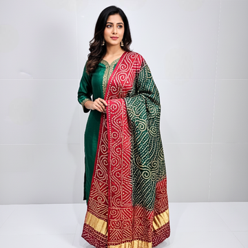 Pure Khaji Silk Mukesh Shawl