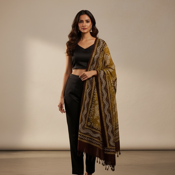 Pure Khaji Silk Mukesh Shawl