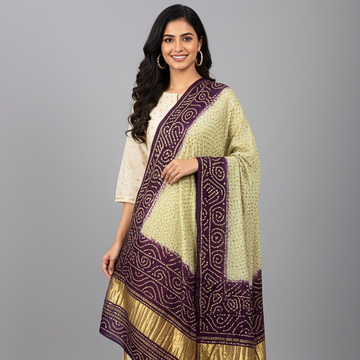 Pure Khaji Silk Mukesh Shawl