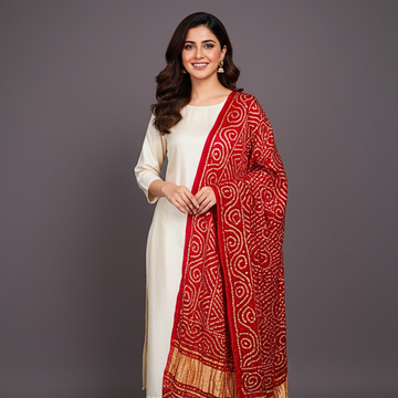 Pure Khaji Silk Mukesh Shawl