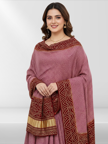Pure Khaji Silk Mukesh Shawl