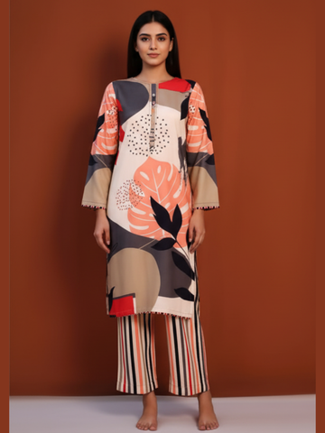 Abstract Canopy Linen Co-Ord Set