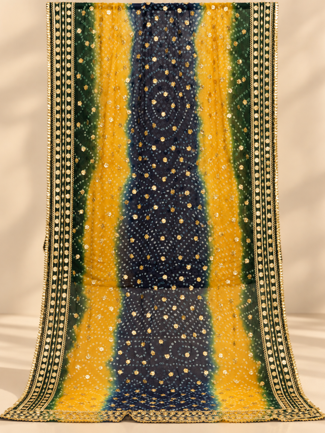 Rang-e-Darbar Gota Shawl