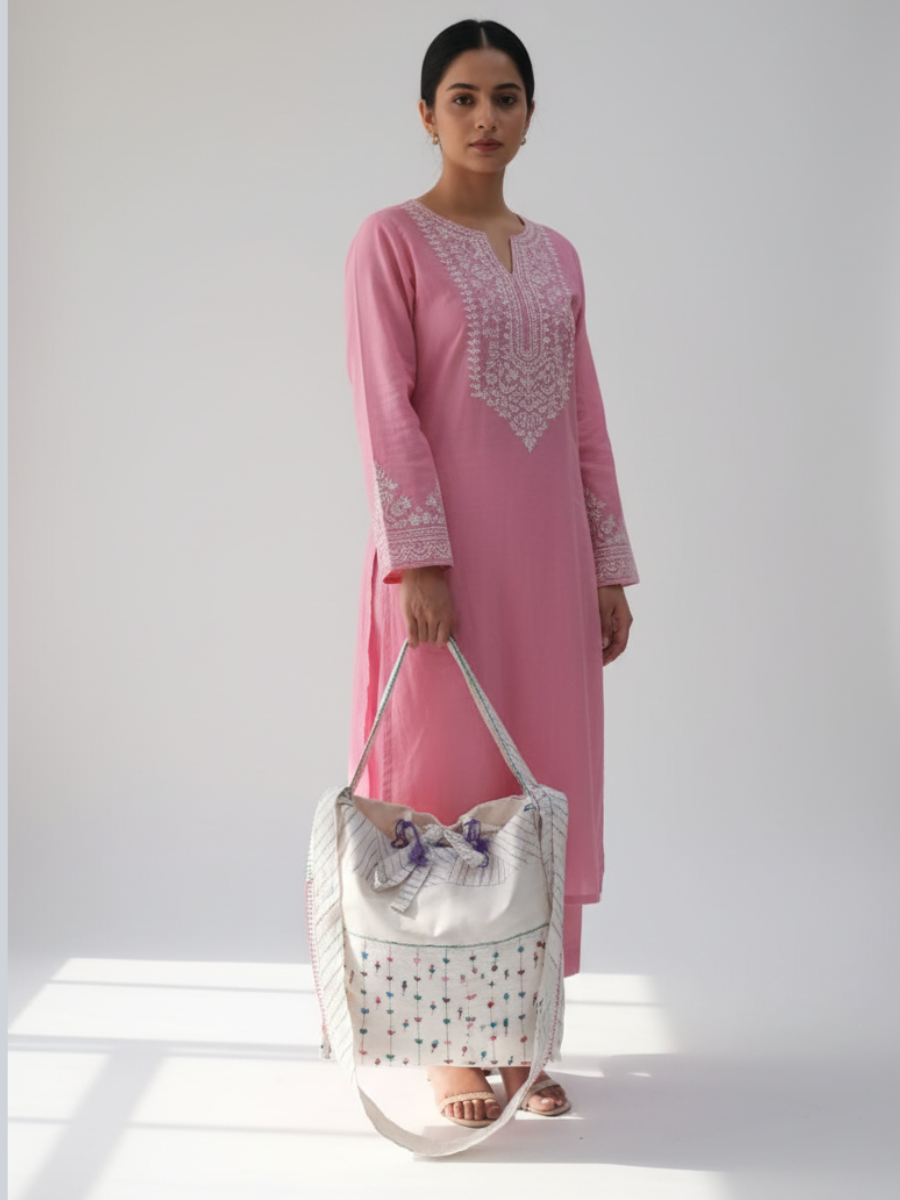 Delicate Floral Hobo Bag