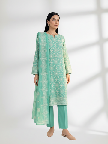 2-Piece Silk Lawn Set – Mint Green