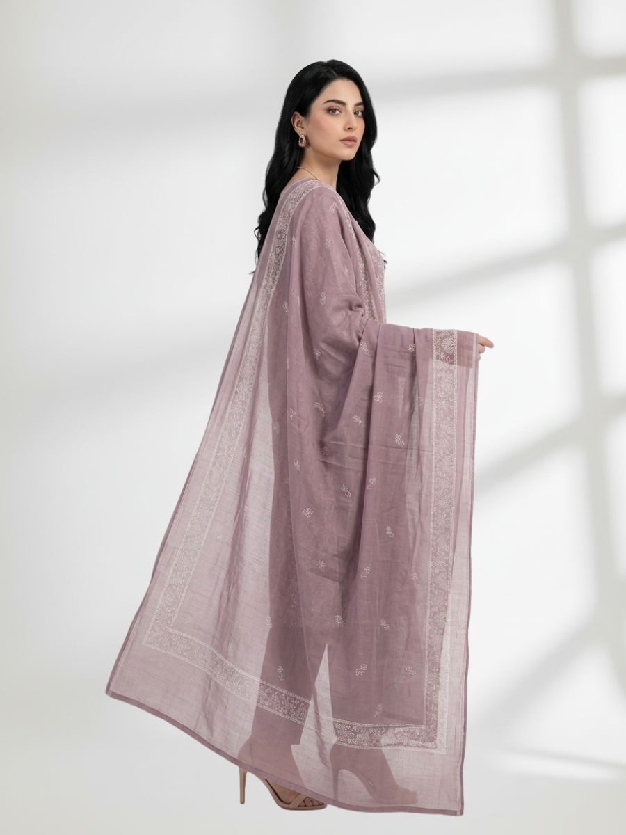 2-Piece Silk Lawn Set – Dusty Mauve