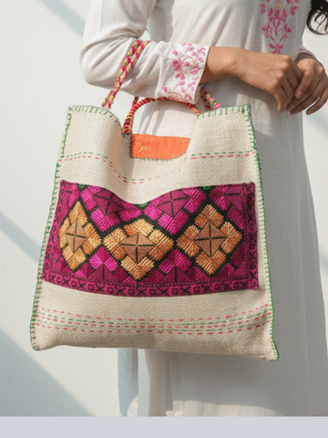 Artisan Braided-Handle Tote