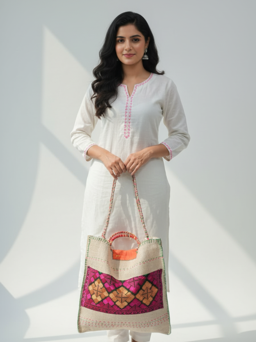 Artisan Braided-Handle Tote