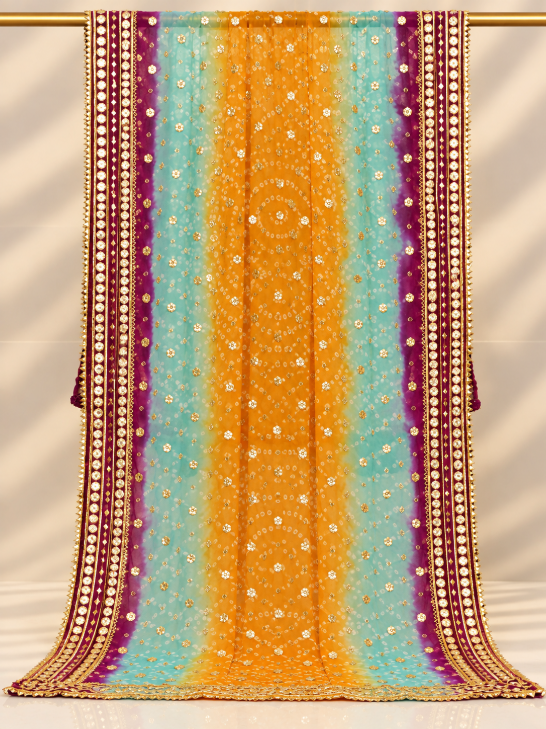Rang-e-Bahar Gota Shawl