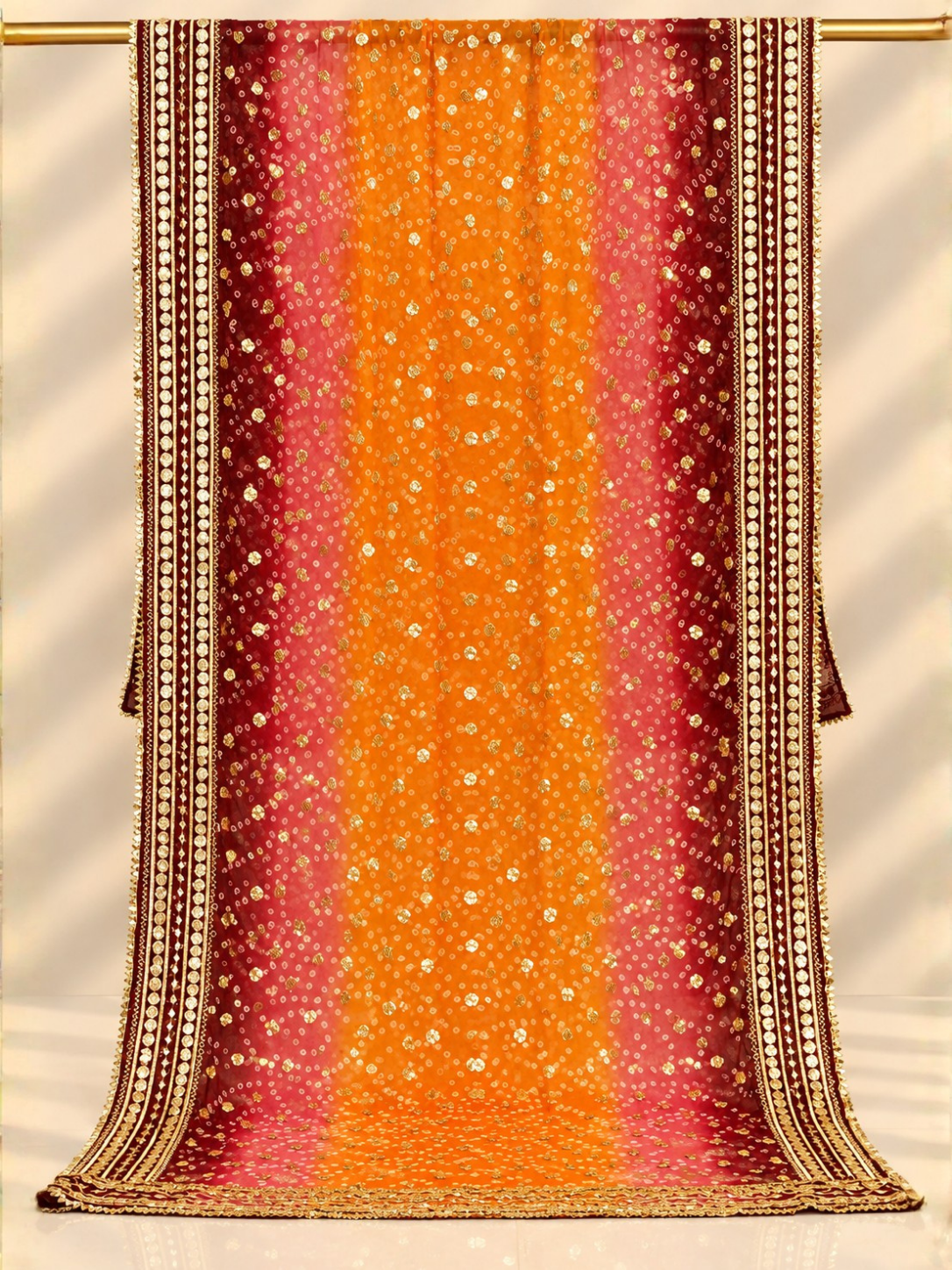 Rang-e-Aatish Gota Shawl
