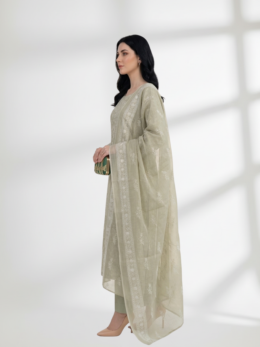 2-Piece Silk Lawn Set – Pistachio