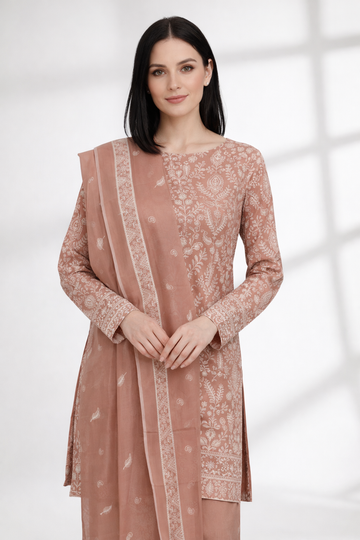 2-Piece Silk Lawn Set – Rust Terracotta
