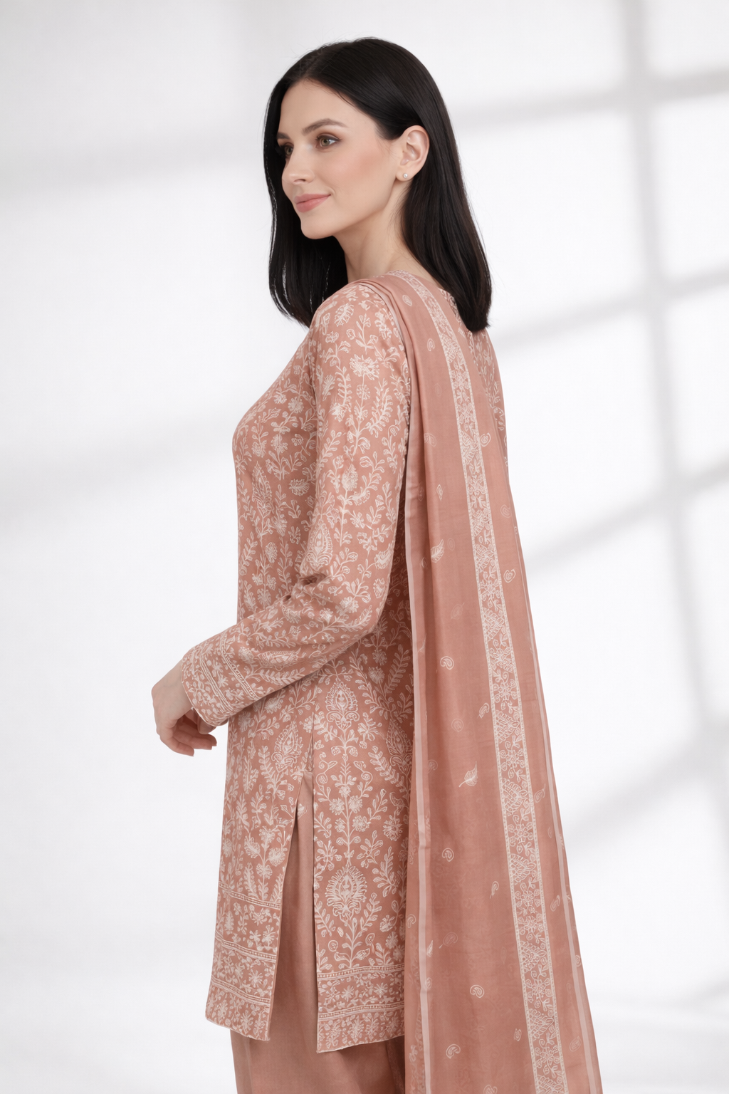2-Piece Silk Lawn Set – Rust Terracotta