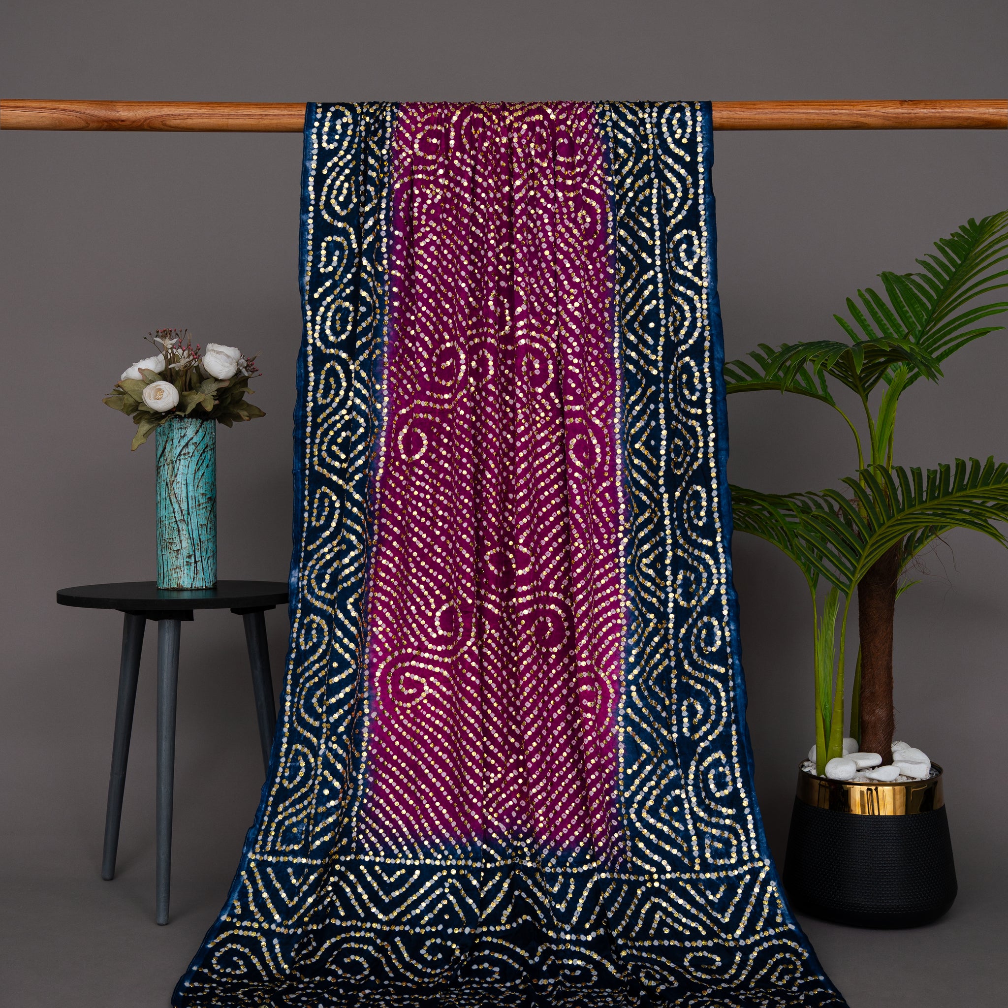 Pure Khaji Silk Mukesh Shawl