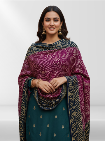 Pure Khaji Silk Mukesh Shawl