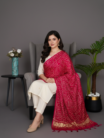 Pure Khaji Silk Mukesh Shawl