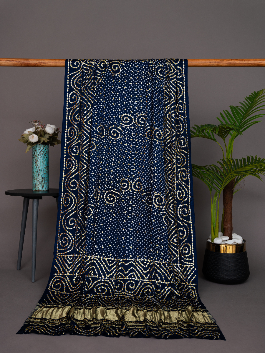 Pure Khaji Silk Mukesh Shawl