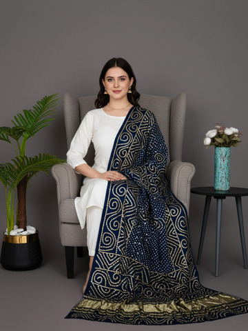 Pure Khaji Silk Mukesh Shawl