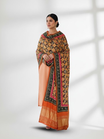 Pure Khaji Silk Mukesh Shawl