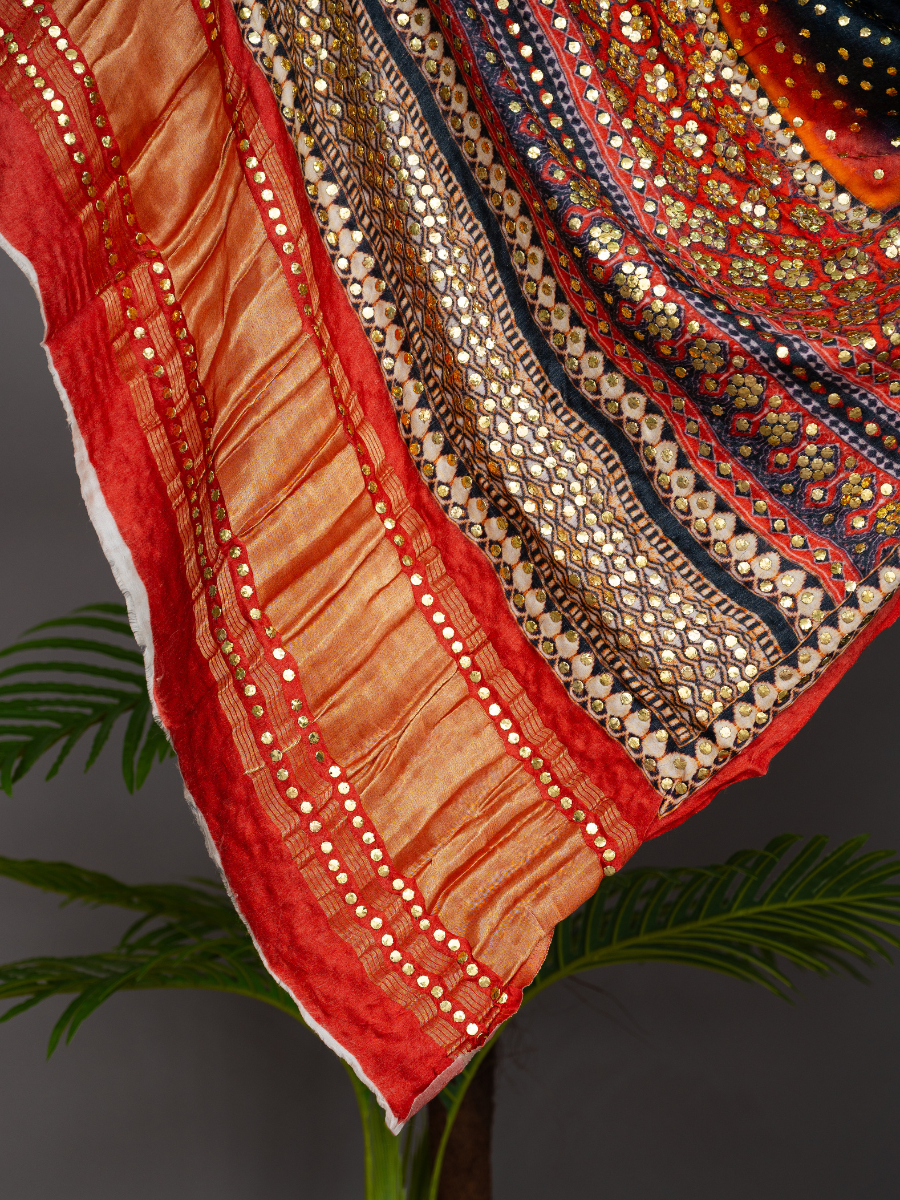 Pure Khaji Silk Mukesh Shawl