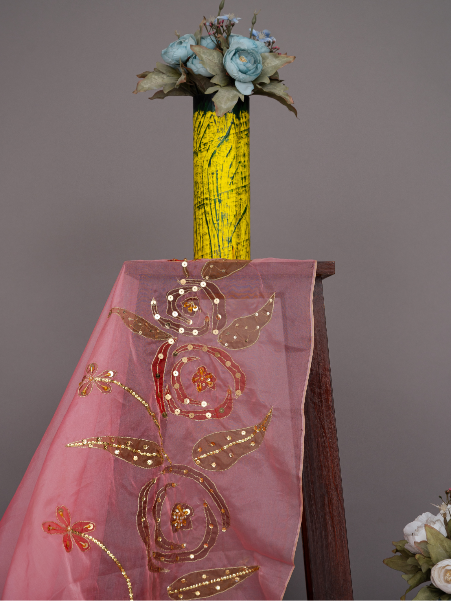 Handwork Perse Organza Handwork Shawl | Luxury Artisan Wear – Ever Shine