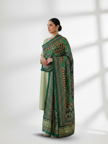 Pure Khaji Silk Mukesh Shawl