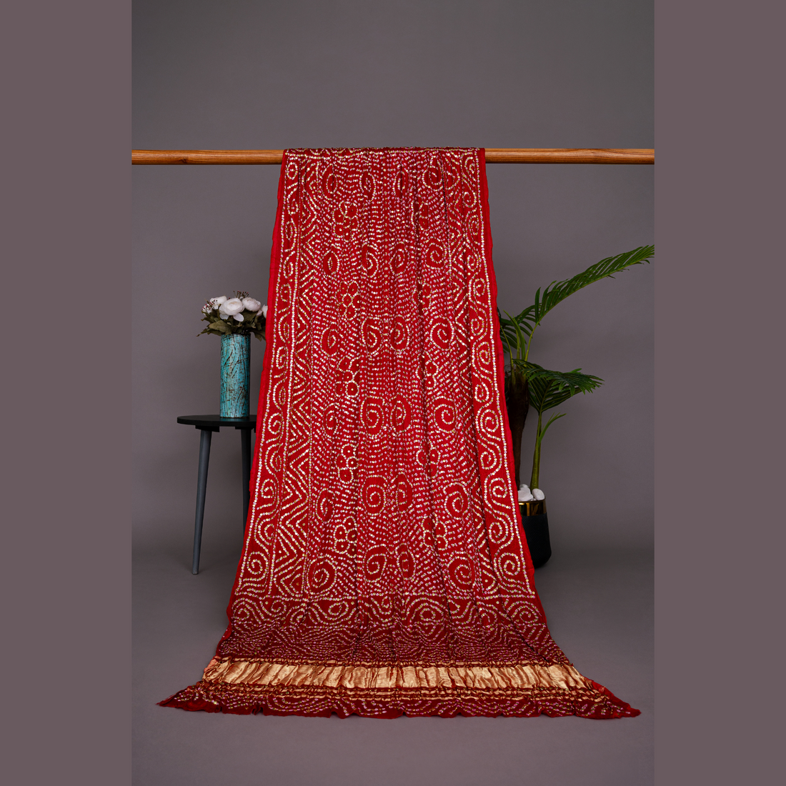 Pure Khaji Silk Mukesh Shawl